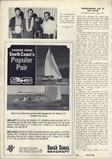 1968 PAPER AD South Coast Seacraft SC-21 SC-23 Daysailer Sailboat MORC