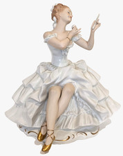 Wallendorf porcelain ballerina - wallendorf,