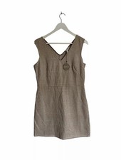 139 Rail pull Apricot NWT Dress Houndstooth Check Pinafore Mini Short RRP £35 L