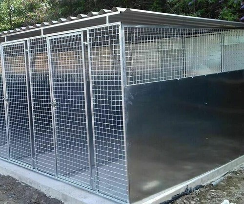 Dog kennel galvanized - galvanized, 4ft