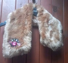 Biba Caramel Faux Fur Scarf