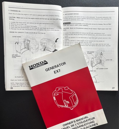 Honda ex7 suitcase generator - honda,