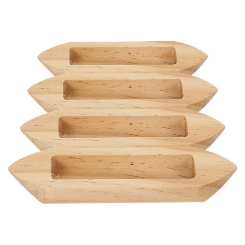 Khaki wood boat model - khaki,