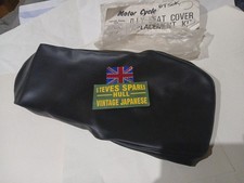 SUZUKI GT50K BLACK  SEAT COVER. ,PLAIN BLACK ,WHITE LOGO .upto 1979 .S148