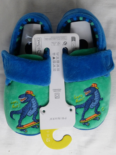 Dinosaur fleece slippers kids - fleece,