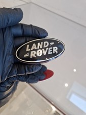 Land Rover Black & Silver Oval Badge Emblem – Boot Bonnet Wheel Centre