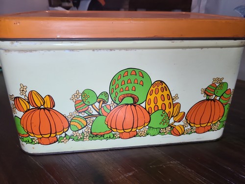 Vintage 70s mushroom - mushroom, bread