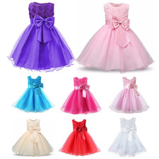 Baby Girls Bridesmaid Dress Flower Kids Party Princess Wedding Occasion Dresses