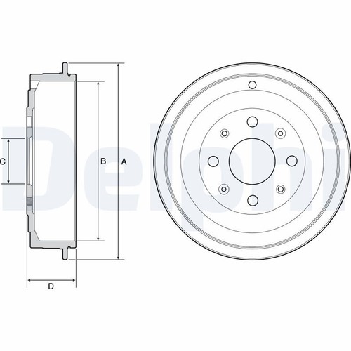Brake drum delphi - delphi, bf502