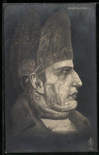 Postcard napoleon face - napoleon's,
