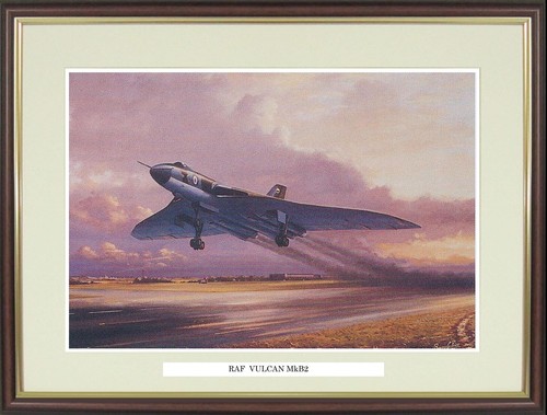 Vulcan bomber framed print - vulcan,