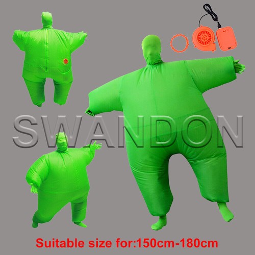 Green adult inflatable - green, fat