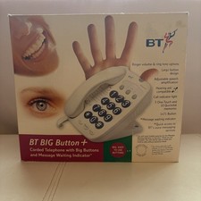 BT Big Button Easy to Use White Corded Landline Phone