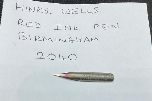 Vintage used dip red ink - 1,