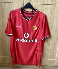 REPLICA Manchester United 00/02 Retro Home Shirt (18, Scholes) - Adult Small 41”