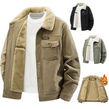 Retro Men Corduroy Sherpa