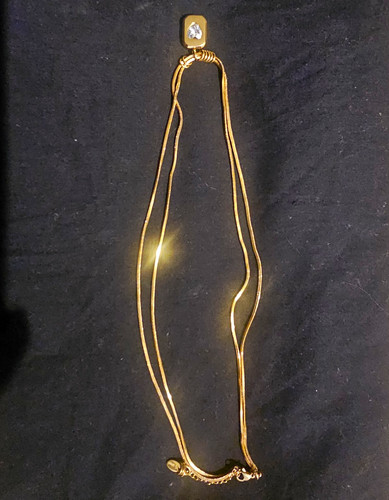 Gold tone snake chain necklace - gold,