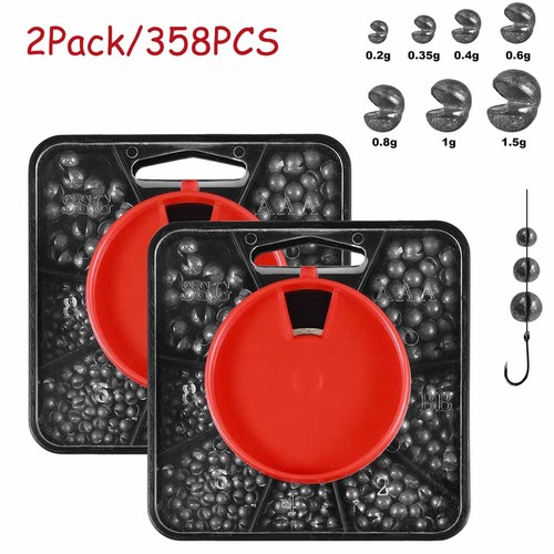 358pcs split shot fishing - 358pcs,