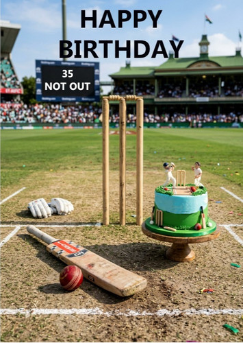 Cricket birthday card - cricket,