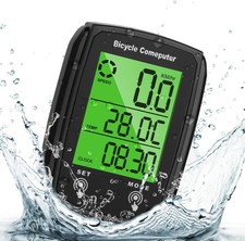 Bike Computer, Universal 19 Functions IP54 Waterproof Bicycle Speedometer