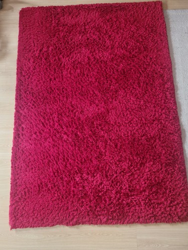 Red next shaggy rug 140 - rug,