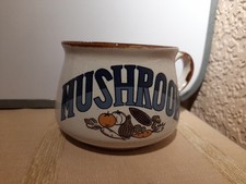 Vintage Ceramic Mushroom Soup Mug/ Cup/ Bowl with Handle 1970’s / 80’s VGC