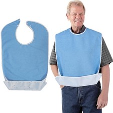 Washable Elderly Adult Bibs Feeding Bibs Clothing Protectors Men Women Disabled