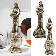 Goddess Fortuna Statue Ancient Greek Goddes  Of Wealth Sculpture Resin Ornament 