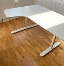 L Shaped Office Desk White Excellent Condition