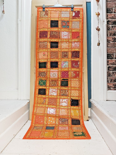 Handmade patchwork sari wall - handmade,