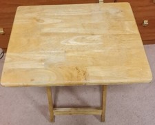 Real Wood Desk Table L 49x H 67xD 37cm 3508g Foldable & Compact Easy To Store 