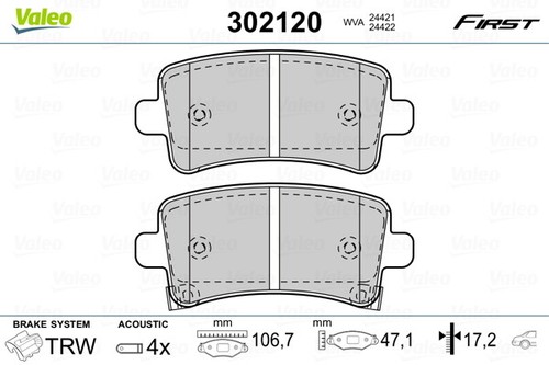 Valeo 302120 brake pad - brake,