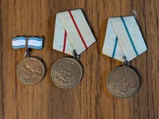 3 x USSR Russia Soviet award medals :  Stalingrad, Leningrad + Motherhood