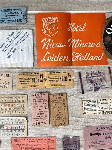 C1950s dutch travel - ticket, lot