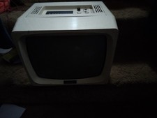 Bush Black And White Vintage Portable TV, Mains And 12V. Approx 12" Screen.