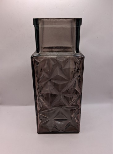 Vintage tall smokey grey - grey, glass