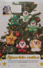 TOY KNITTING PATTERNS-CHRISTMAS TREE DECORATIONS-MAGAZINE PAGES