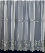 Eva Grey Embroidered Sheer