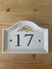 White Ceramic House Sign