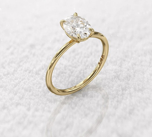 14k yellow gold carat oval - 14k,