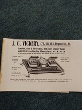 N11a Ephemera 1903 advert j C Vickery Jewellers