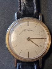 ultra rare vintage slim 1950s wind up Juvenia watch  gwo with original strap