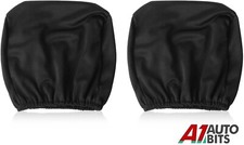 2x Black Headrest Car Seat Covers Protectors For Vw Golf Gt Gti Mk1