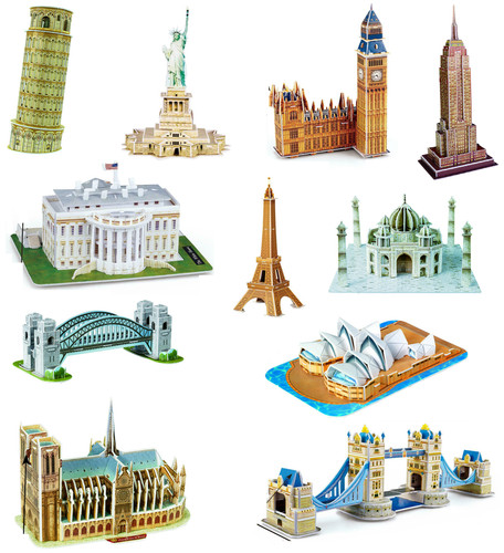 Models famous buildings - 3d, &