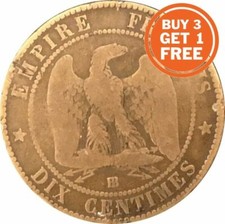10 FRENCH CENTIMES 1853 TO