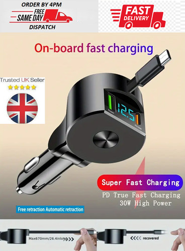 Retractable car charger - in, 1