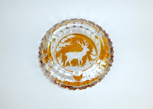 Unusual ashtray with - , cut