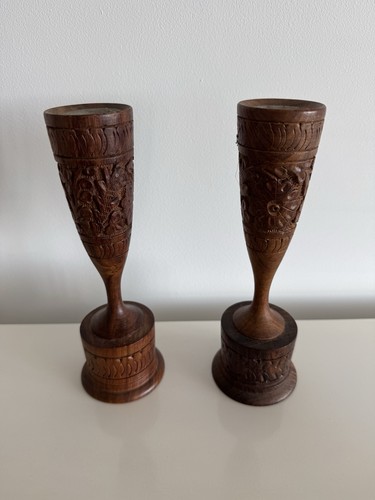 Vintage hand carved wooden - vintage,