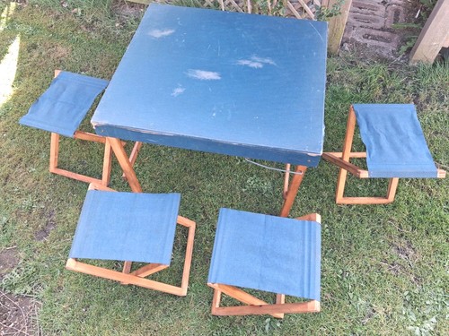 Vintage wooden camping picnic - vintage,
