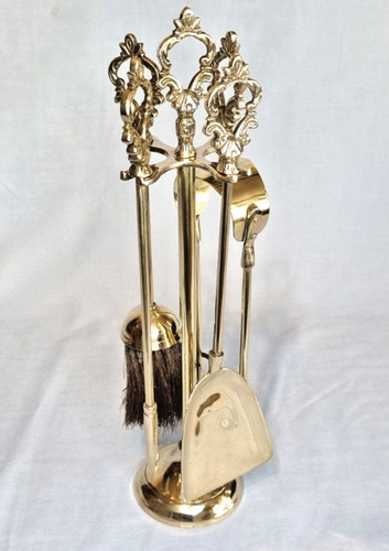 Vintage brass fireside - vintage,